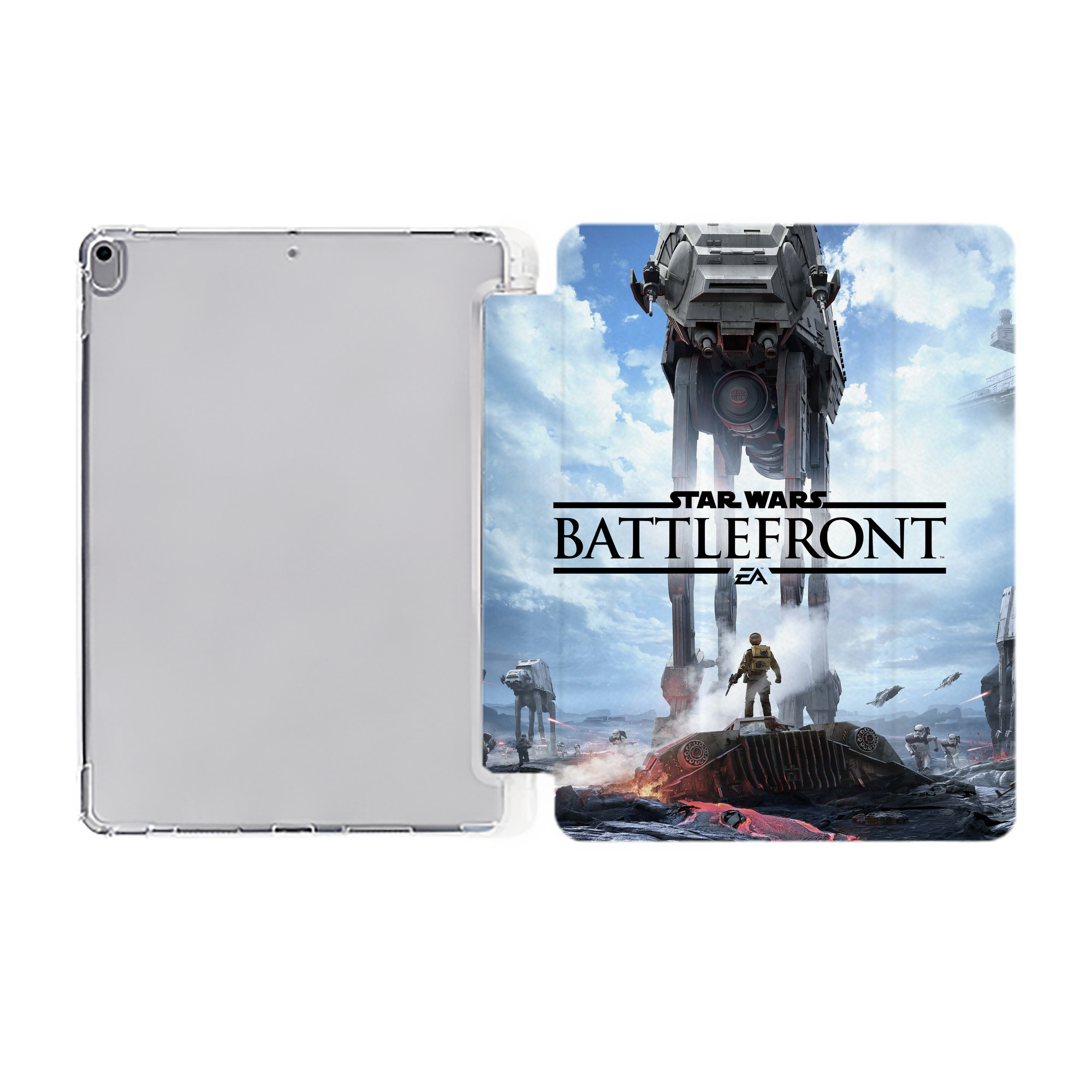 （画像用） スター・ウォーズ Star Wars IPad ケース ペン収納付き 三つ折りスタンド PUレザー×シリコン 対応機種9.5/10.5/10.9インチ